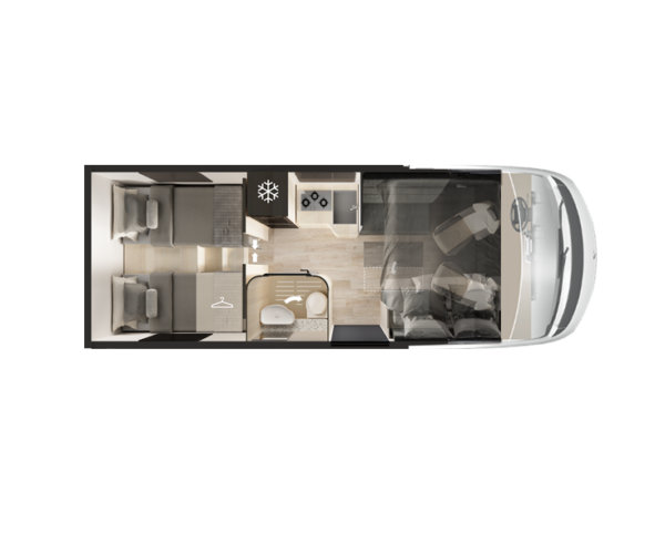 AUTOCARAVANA INTEGRAL MOBILVETTA K-YACHT TEKNO LINE 64 CAMAS GEMELAS SALON FACE TO FACE MALLON BETANZOS NUEVA 2023
